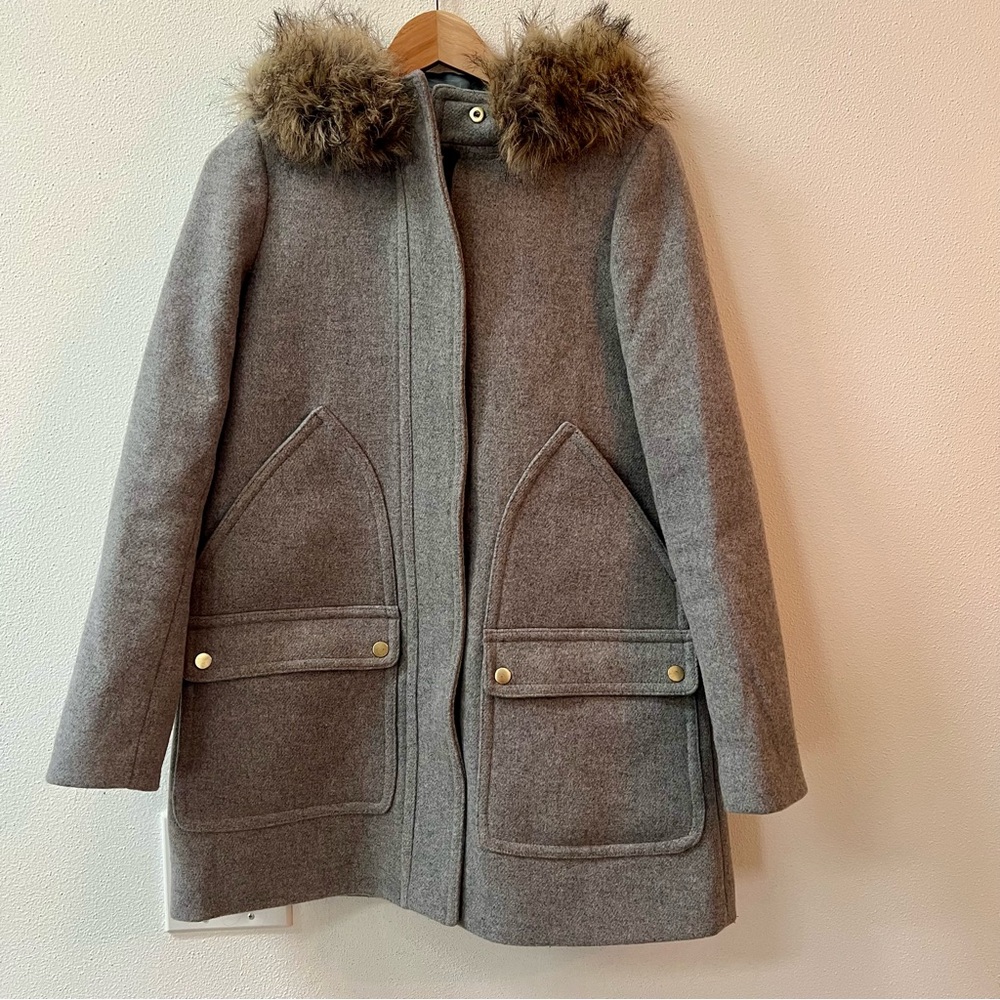 J Crew Wool Blend Coat
